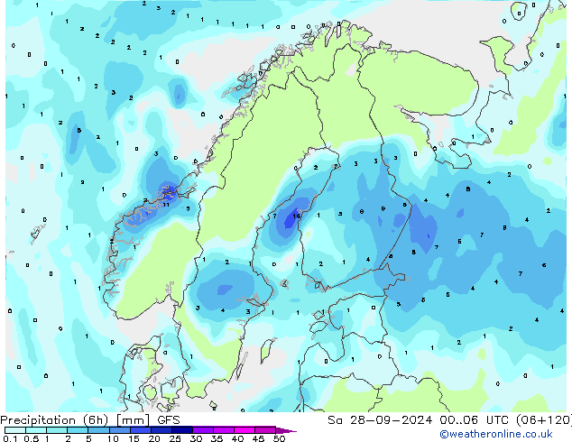 Z500/Regen(+SLP)/Z850 GFS za 28.09.2024 06 UTC