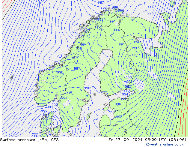 GFS: vie 27.09.2024 06 UTC