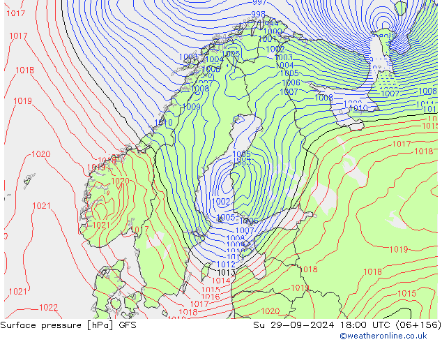 GFS: Paz 29.09.2024 18 UTC