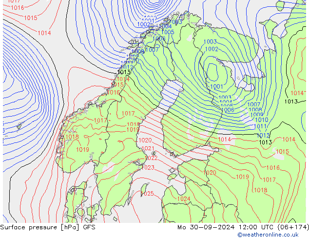 GFS: ma 30.09.2024 12 UTC