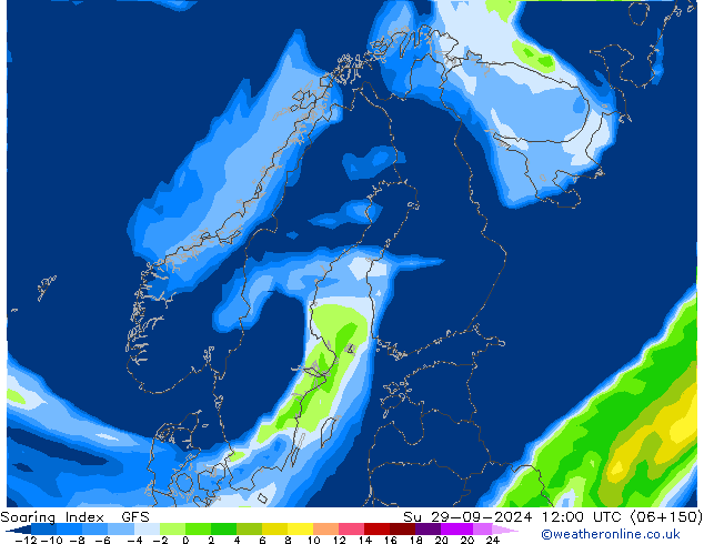 Soaring Index GFS zo 29.09.2024 12 UTC