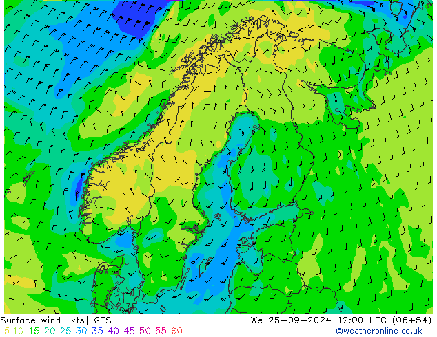  10 m GFS  25.09.2024 12 UTC