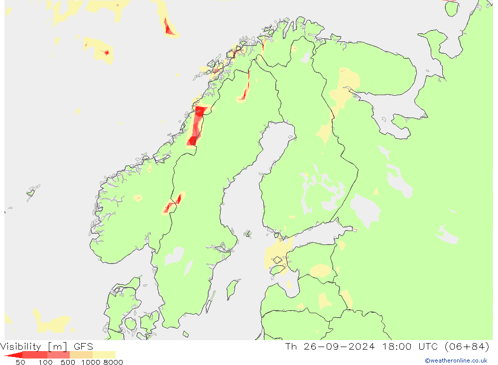 Visibility GFS Th 26.09.2024 18 UTC