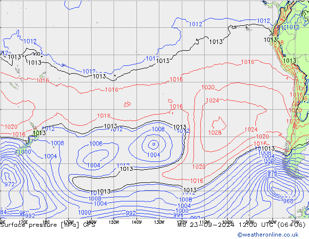 GFS: lun 23.09.2024 12 UTC