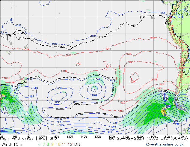 High wind areas GFS Seg 23.09.2024 12 UTC