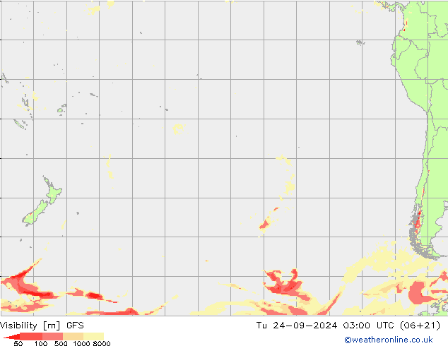 Visibilité GFS mar 24.09.2024 03 UTC