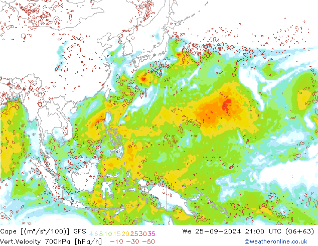 Cape GFS ср 25.09.2024 21 UTC