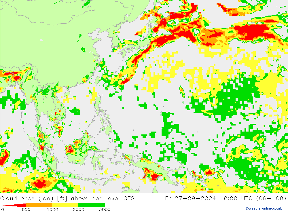 Cloud base (low) GFS  27.09.2024 18 UTC