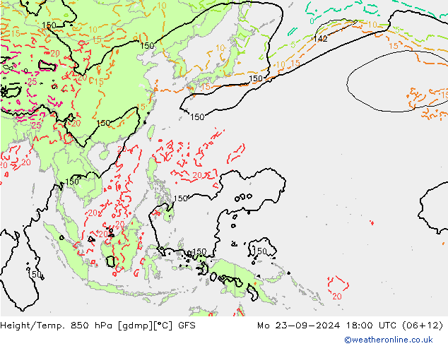 Z500/Rain (+SLP)/Z850 GFS Seg 23.09.2024 18 UTC