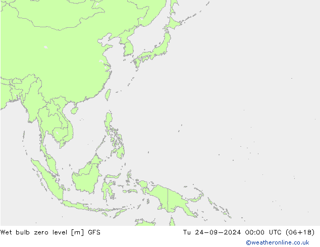 Theta-W Zero termico GFS mar 24.09.2024 00 UTC