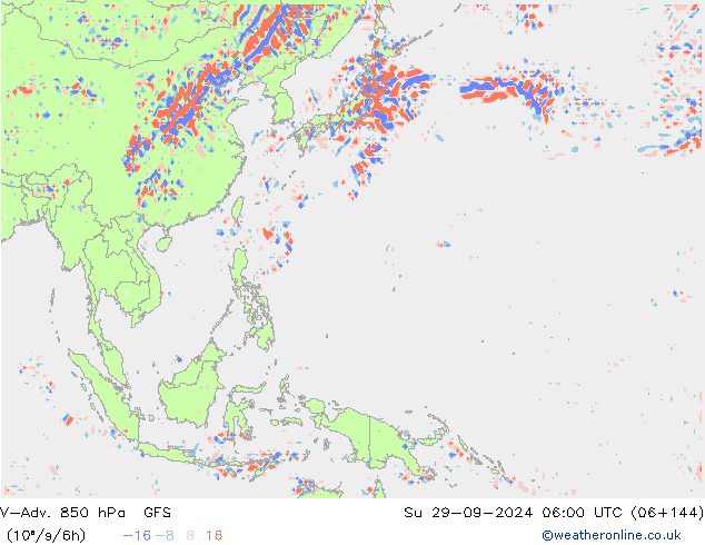 V-Adv. 850 hPa GFS So 29.09.2024 06 UTC