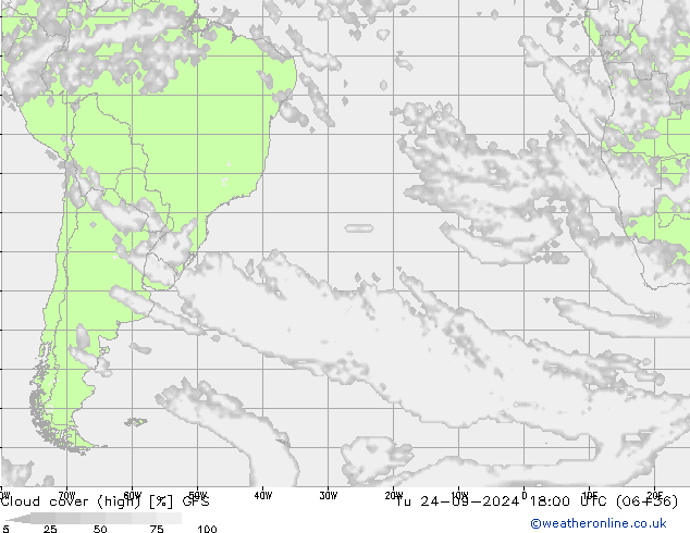 Nubi alte GFS mar 24.09.2024 18 UTC