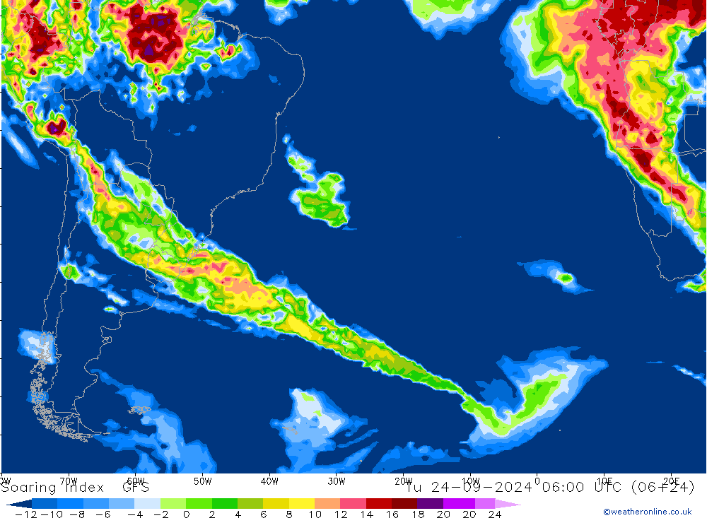 Soaring Index GFS wto. 24.09.2024 06 UTC