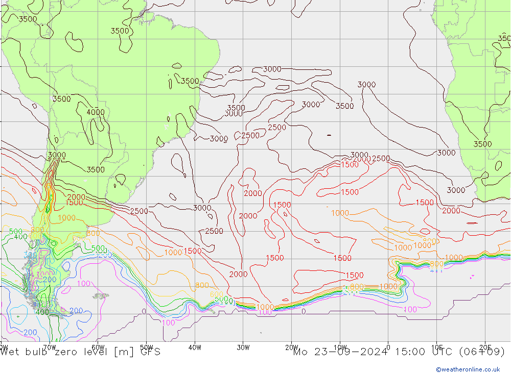 Theta-W Sıfır Seviyesi GFS Pzt 23.09.2024 15 UTC