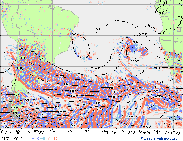 V-Adv. 500 hPa GFS Per 26.09.2024 06 UTC