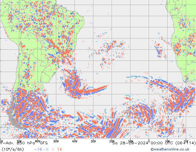 V-Adv. 850 hPa GFS Cts 28.09.2024 00 UTC