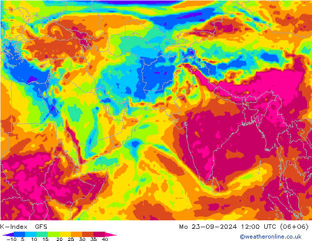 K-Index GFS Mo 23.09.2024 12 UTC