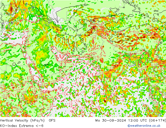 Convection-Index GFS  30.09.2024 12 UTC