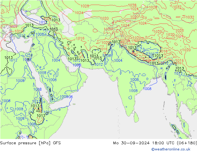 GFS: 星期一 30.09.2024 18 UTC