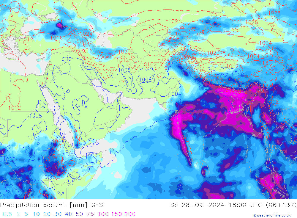 Précipitation accum. GFS sam 28.09.2024 18 UTC