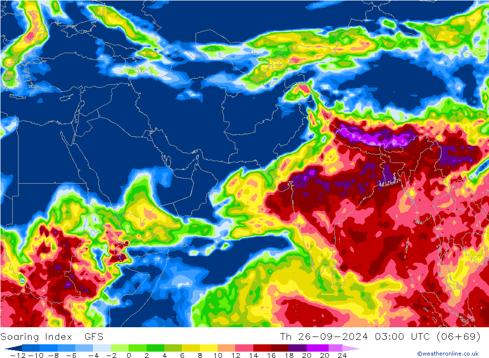 Soaring Index GFS jeu 26.09.2024 03 UTC