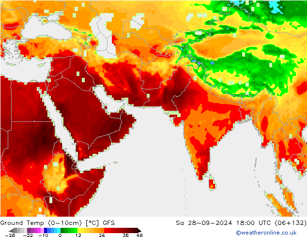 Temp. 10cm GFS za 28.09.2024 18 UTC