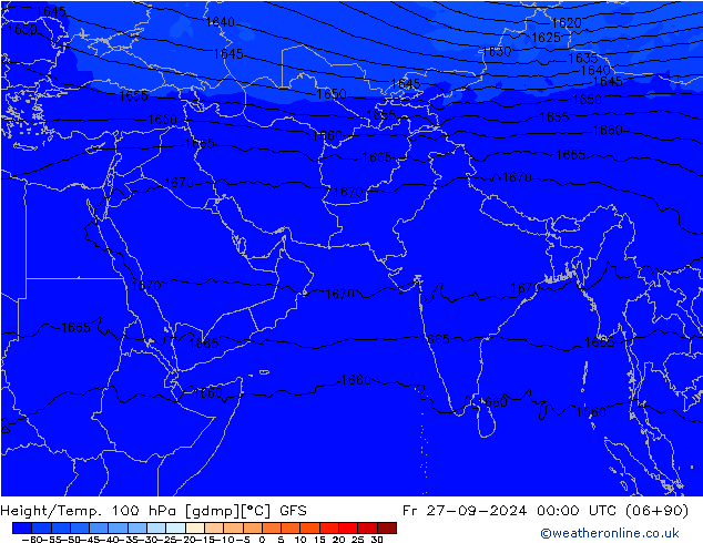 Height/Temp. 100 hPa GFS Fr 27.09.2024 00 UTC