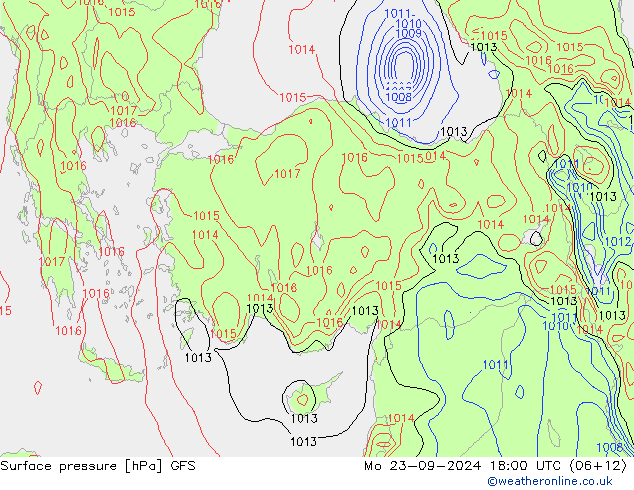 GFS: lun 23.09.2024 18 UTC