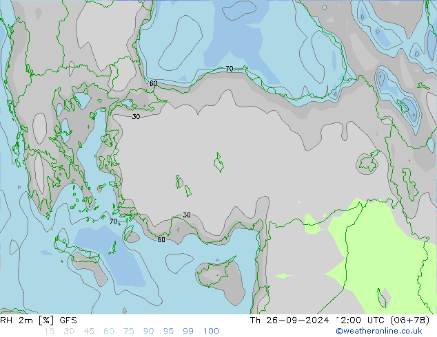 RH 2m GFS Do 26.09.2024 12 UTC