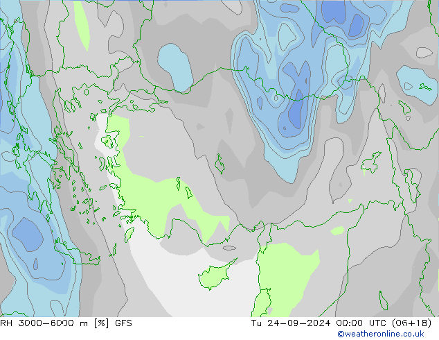 Humedad rel. 3000-6000m GFS mar 24.09.2024 00 UTC