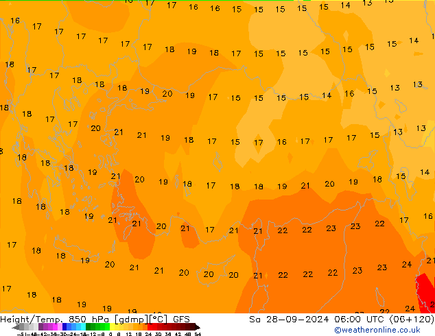 Z500/Rain (+SLP)/Z850 GFS So 28.09.2024 06 UTC