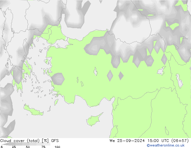 nuvens (total) GFS Qua 25.09.2024 15 UTC