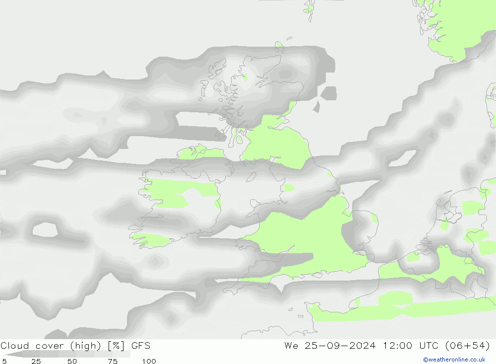 облака (средний) GFS ср 25.09.2024 12 UTC