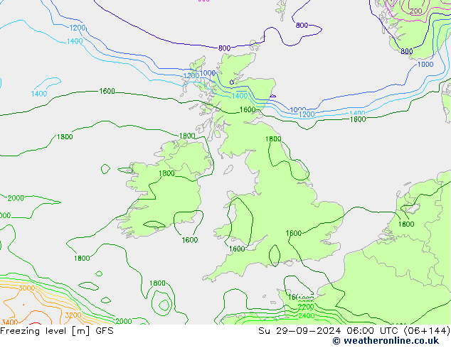 Freezing level GFS Вс 29.09.2024 06 UTC