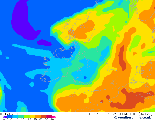 K-Index GFS mar 24.09.2024 09 UTC