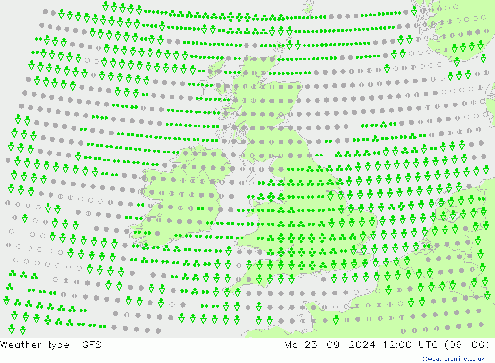 Weather type GFS Mo 23.09.2024 12 UTC