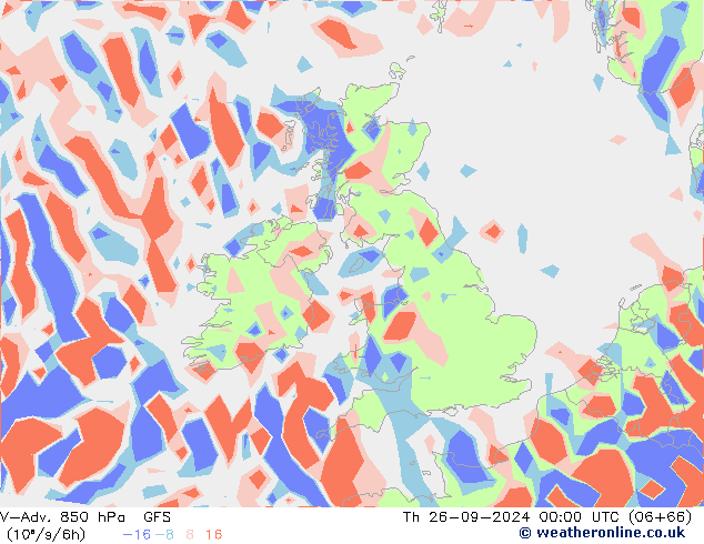 V-Adv. 850 hPa GFS Th 26.09.2024 00 UTC