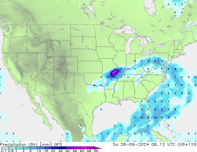 Z500/Rain (+SLP)/Z850 GFS сб 28.09.2024 12 UTC