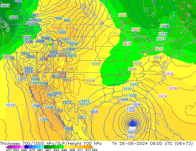 Schichtdicke 700-1000 hPa GFS Do 26.09.2024 06 UTC