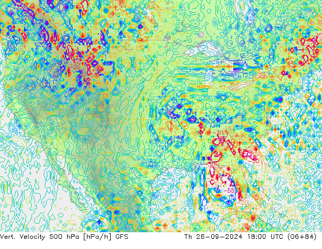 Vert. Velocity 500 hPa GFS Th 26.09.2024 18 UTC