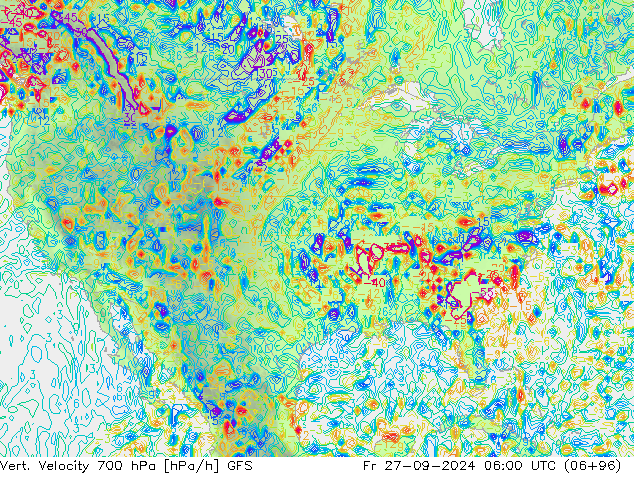 Vert. Velocity 700 hPa GFS vie 27.09.2024 06 UTC