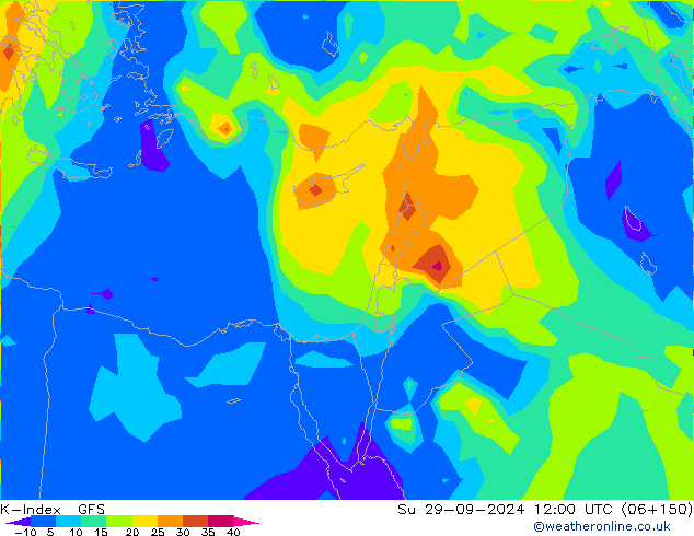 K-Index GFS  29.09.2024 12 UTC