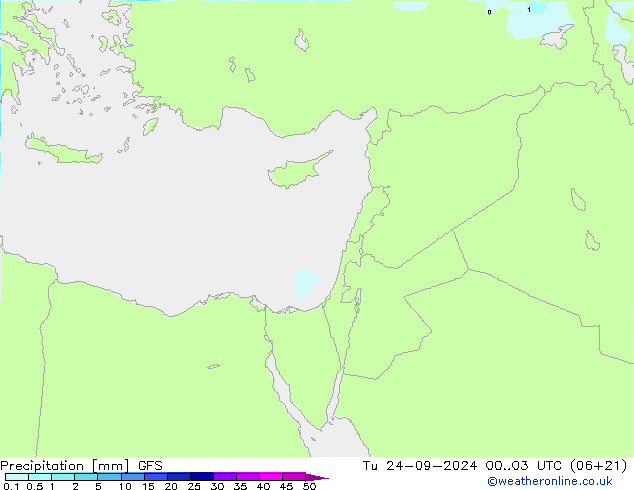 Precipitation GFS Tu 24.09.2024 03 UTC