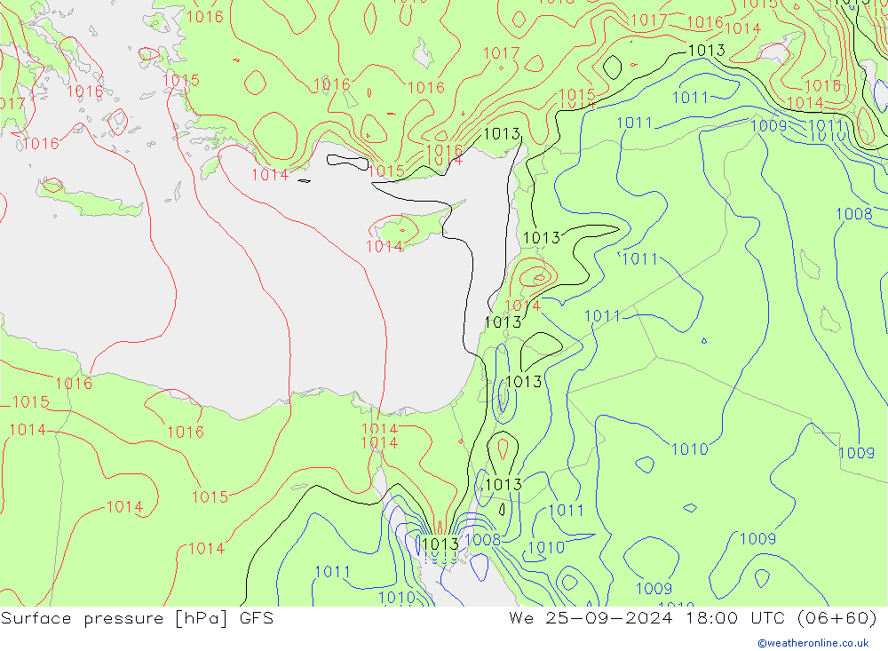 GFS: śro. 25.09.2024 18 UTC