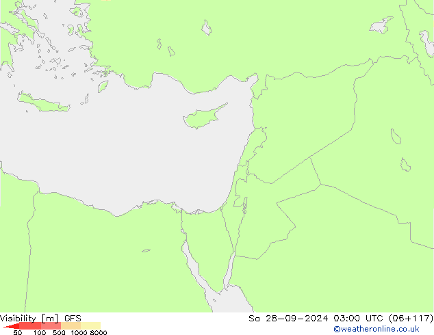 Visibility GFS Sa 28.09.2024 03 UTC