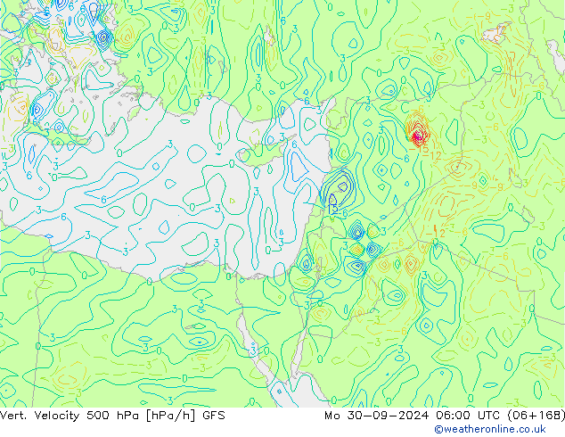 Vert. Velocity 500 hPa GFS Mo 30.09.2024 06 UTC