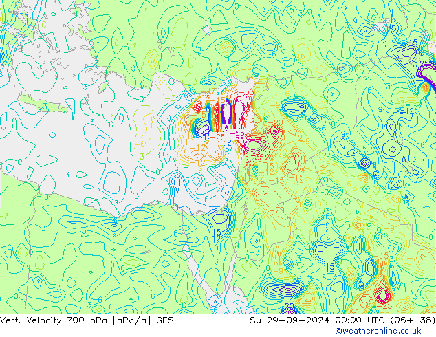 Vert. Velocity 700 hPa GFS Dom 29.09.2024 00 UTC