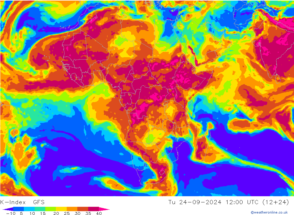 K-Index GFS Ter 24.09.2024 12 UTC