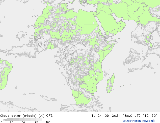 nuvens (médio) GFS Ter 24.09.2024 18 UTC