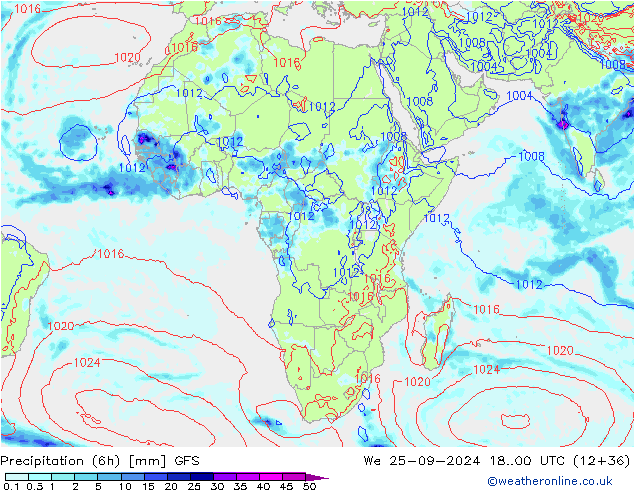 Z500/Rain (+SLP)/Z850 GFS St 25.09.2024 00 UTC